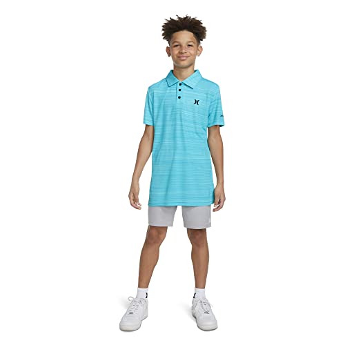 Hurley Boys' Performance Polo Shirt, Aurora Green Heather, L