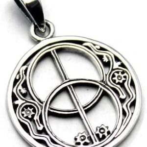 COSUMOSU Sterling Silver Chalice Well Pendant Charm Symbol of Avalon