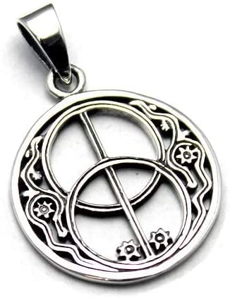 COSUMOSU Sterling Silver Chalice Well Pendant Charm Symbol of Avalon