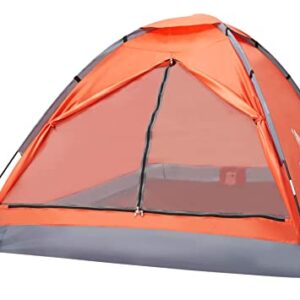 CAMEL 2 Person Camping Dome Tent, Waterproof,Spacious, Lightweight Portable Backpacking Tent for Outdoor Camping/Hiking (Orange)