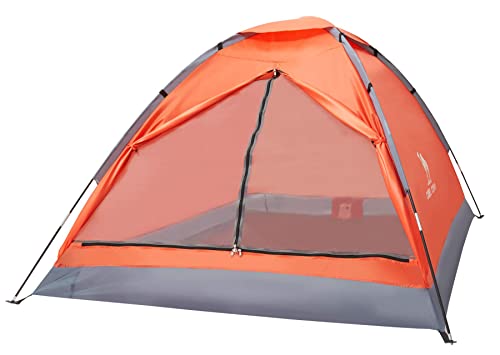 CAMEL 2 Person Camping Dome Tent, Waterproof,Spacious, Lightweight Portable Backpacking Tent for Outdoor Camping/Hiking (Orange)