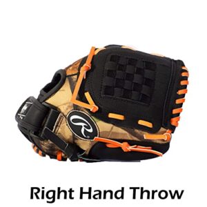 Rawlings Playmaker Camo Kids Baseball Glove for Kids 5-8 - TBall Glove – 10" - Right Hand Throw - Glove Fits on Left Hand - Make Selection Carefully