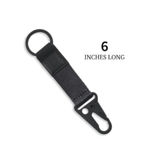 Thread Wallets Keychain Clip & Lanyard Hook: Durable Key Clip for Belt, Stylish & Compact Key Chain Clip for Keys, Keychain Lanyard Clips & Hooks for Easy Organization of Accessories (Fine Line)