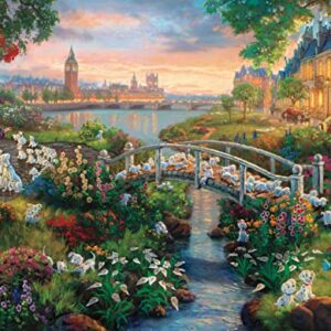 Ceaco - 4 in 1 Multipack - Thomas Kinkade - Disney Dreams Collection - Donald & Daisy Duck, 101 Dalmatians, Mickey, Minnie, & Pluto, & The Little Mermaid - (4) 500 Piece Jigsaw Puzzles