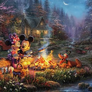 Ceaco - 4 in 1 Multipack - Thomas Kinkade - Disney Dreams Collection - Donald & Daisy Duck, 101 Dalmatians, Mickey, Minnie, & Pluto, & The Little Mermaid - (4) 500 Piece Jigsaw Puzzles