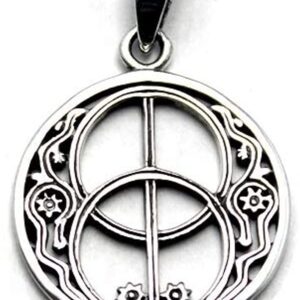 COSUMOSU Sterling Silver Chalice Well Pendant Charm Symbol of Avalon