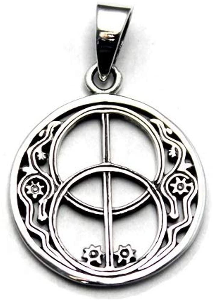 COSUMOSU Sterling Silver Chalice Well Pendant Charm Symbol of Avalon