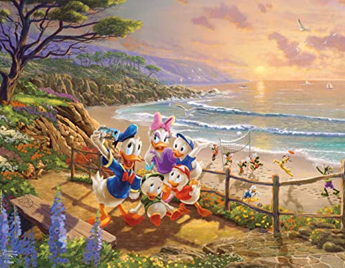 Ceaco - 4 in 1 Multipack - Thomas Kinkade - Disney Dreams Collection - Donald & Daisy Duck, 101 Dalmatians, Mickey, Minnie, & Pluto, & The Little Mermaid - (4) 500 Piece Jigsaw Puzzles