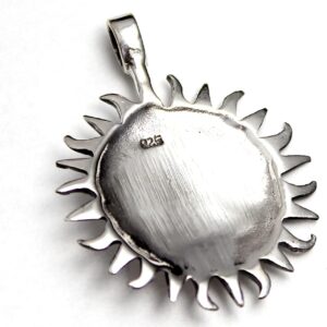 COSUMOSU 925 sterling silver Mexican Sun and moon Face Celestial Lunar Solar Pendant (Sun & Moon)