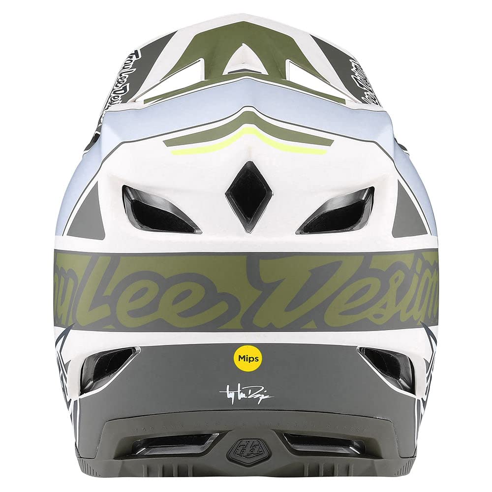 Troy Lee Designs D4 Composite Full-Face Bicycle Helmet. Max Ventilation Lightweight MIPS EPP EPS Racing Downhill DH BMX MTB - Adult Men Women - Team Military, X-Large