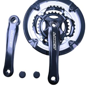 FOMAS MTB Crankset,Mountain Bike Crankset,9 Speed Square Taper crankset,Chain Ring Set,Speed crankset for Bicycle.170mm Crank Arm, Chainring Front Sprocket Suitable for 9/16" Pedal.