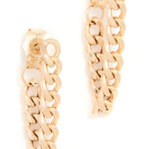 Zoe Chicco Women's 14k Gold Small Curb Chain Huggie Earrings, Gold, One Size