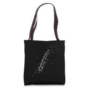 clarinet formed by musical notes music instrument tote bag