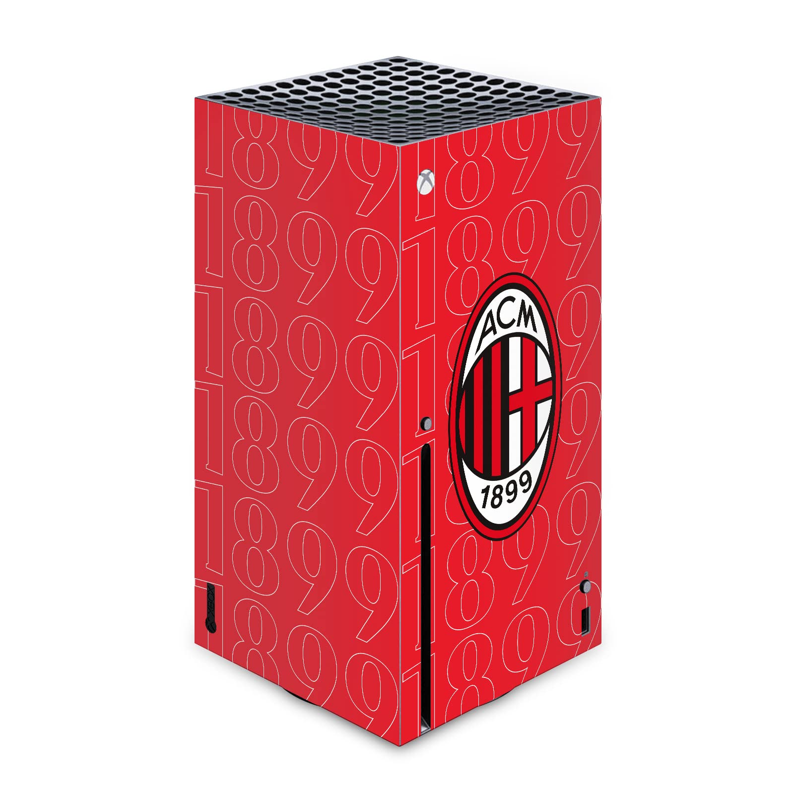 Head Case Designs Officially Licensed AC Milan 1899 Black Logo Art Vinyl Sticker Gaming Skin Decal Cover Compatible with Xbox Series X Console