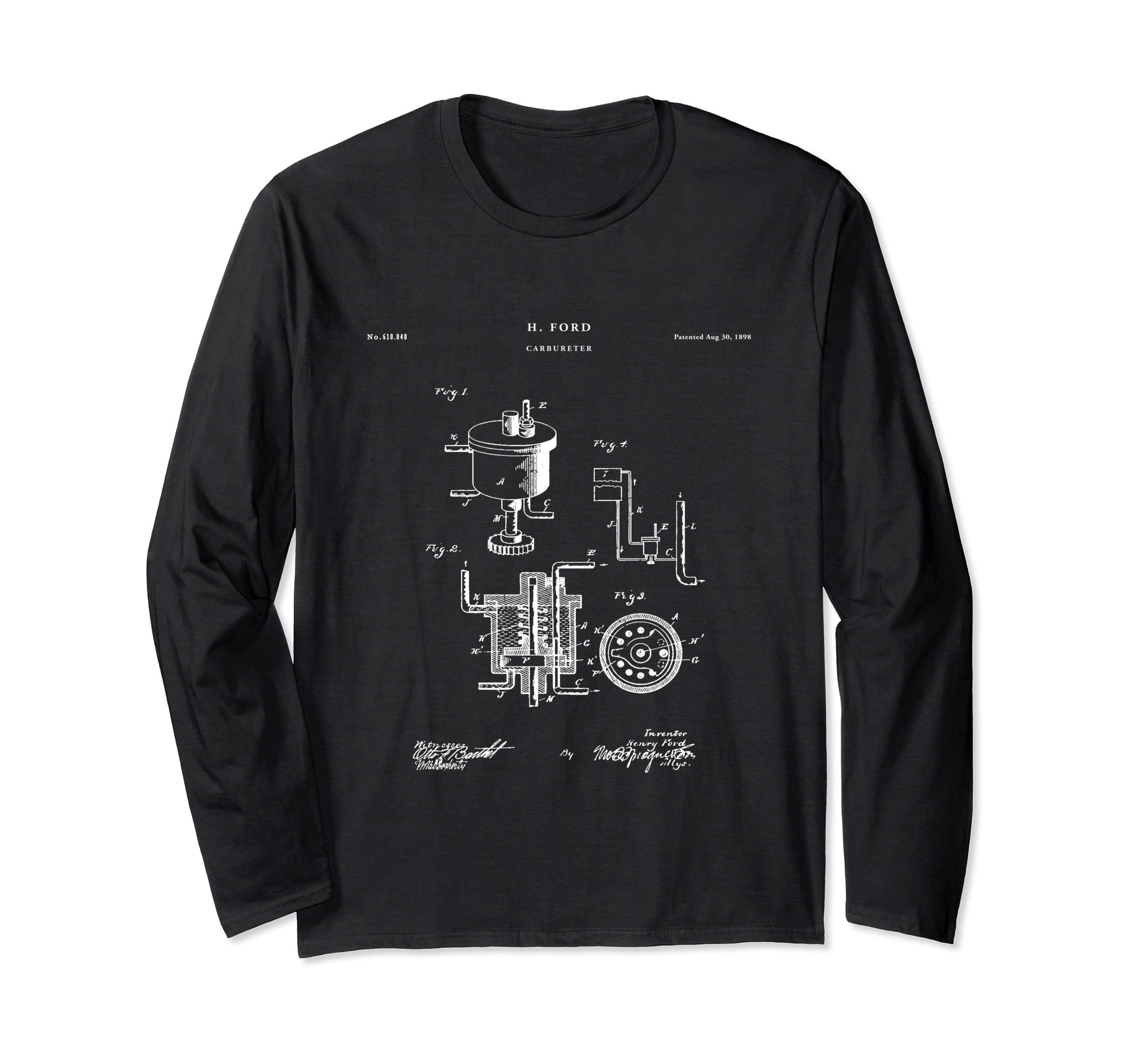 Carburetor Patent - Ford Long Sleeve T-Shirt