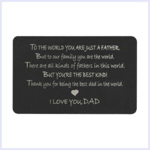 Personalized Text Engraving Wallet Insert Card (Black)