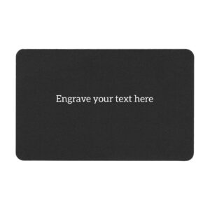 Personalized Text Engraving Wallet Insert Card (Black)