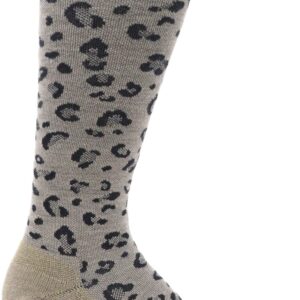 Sockwell Women's Leopard Moderate Graduated Compression Sock, Putty - M/L