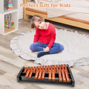 Giantex 25 Notes Xylophone Glockenspiel, Wooden Percussion Instrument with 2 Mallets and Carrying Bag, Suitable for Beginner Kids School Band Music Teaching Party