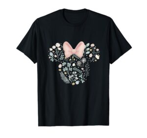 disney minnie mouse icon spring flowers t-shirt