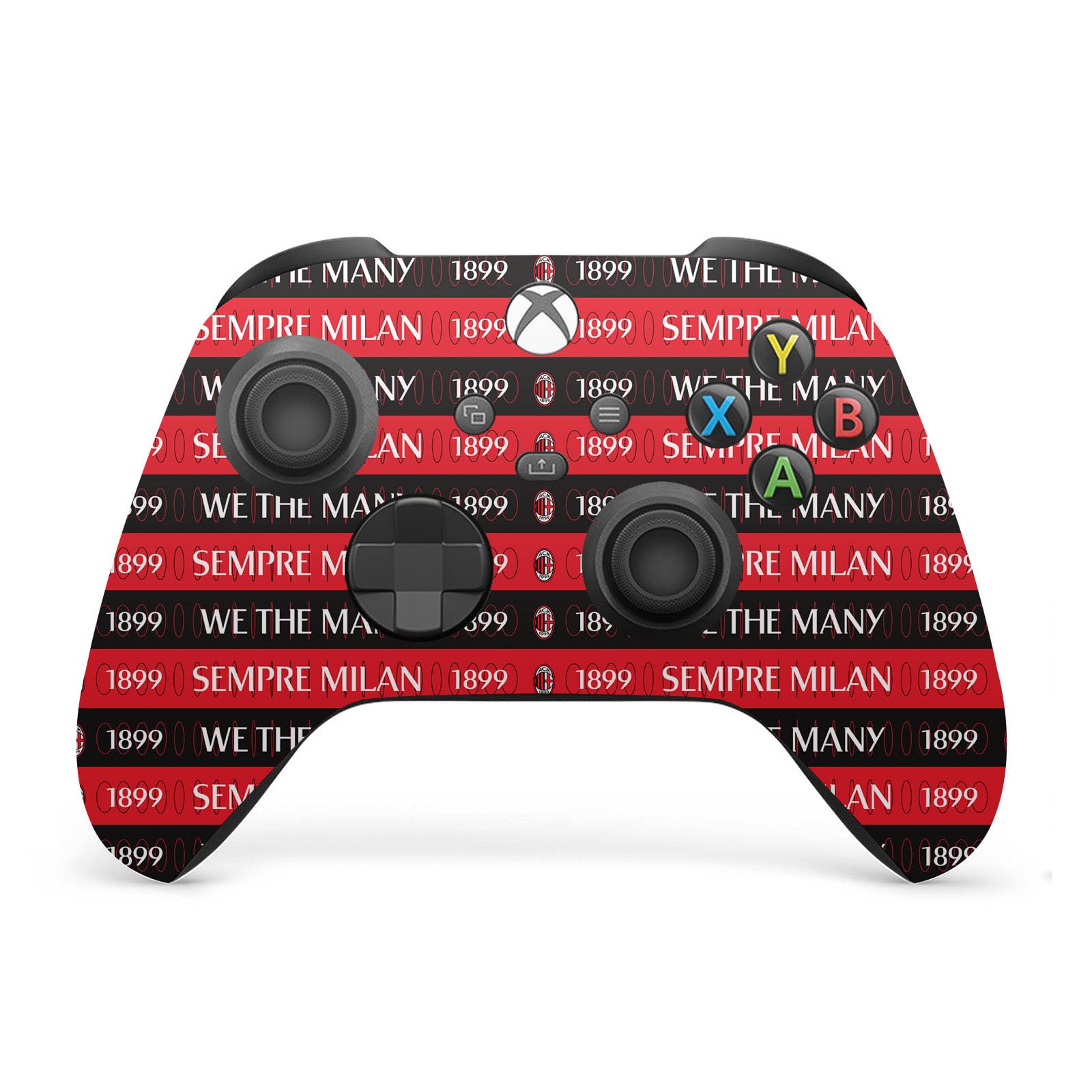 Head Case Designs Officially Licensed AC Milan Sempre Milan 1899 Art Vinyl Sticker Gaming Skin Decal Cover Compatible with Xbox Series X Console and Controller Bundle