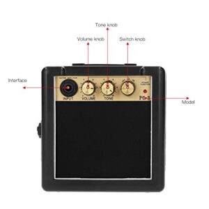 Naroote Guitar Amplifier Mini Amplifier Guitar Musical Instrument Amplifiers Musical Instrument Accessories,Gold Black Mini Guitar Amplifier,Compact Music Practice Beginner Kids for Music Enthusiast