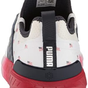 PUMA Golf Men's Ignite Articulate Volition Golf Shoe, Puma White-Puma Silver-Ski Patrol, 10.5