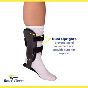 Brace Align Semi-Rigid Ultra Active Ankle Brace- Hinged Ankle Stabilizer, Protection and Support for Sprains, Volleyball, Basketball, Tennis, Sports Injury- Left or Right Foot- PDAC L1906