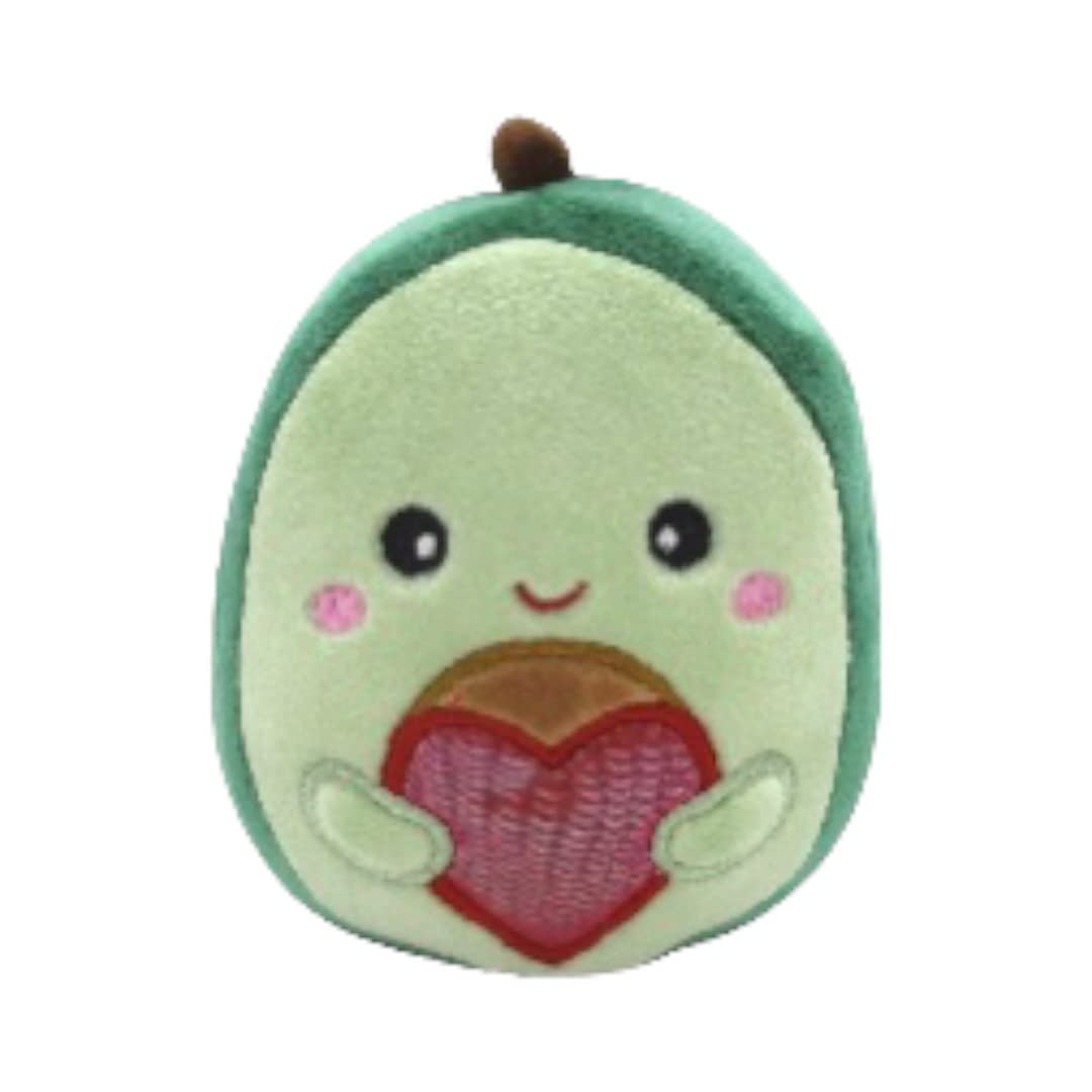 Squishmallows Official Kellytoy 4.5 Inch Soft Plush Squishy Toy Animals (Austin Avocado (Valentine Squad))