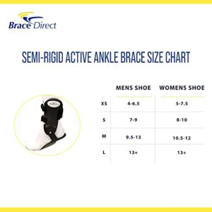 Brace Align Semi-Rigid Ultra Active Ankle Brace- Hinged Ankle Stabilizer, Protection and Support for Sprains, Volleyball, Basketball, Tennis, Sports Injury- Left or Right Foot- PDAC L1906