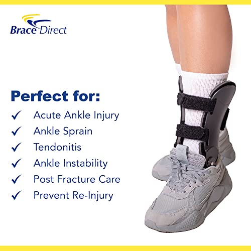 Brace Align Semi-Rigid Ultra Active Ankle Brace- Hinged Ankle Stabilizer, Protection and Support for Sprains, Volleyball, Basketball, Tennis, Sports Injury- Left or Right Foot- PDAC L1906