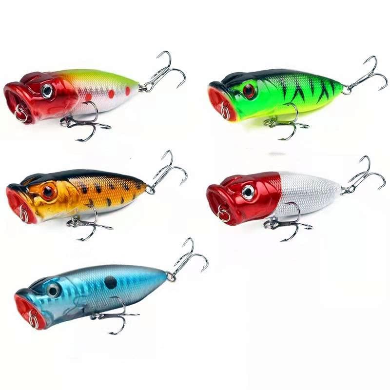 5PCS Crankbaits Set Lure Fishing Hard Baits Swimbaits Boat Ocean Topwater Lures Kit Fishing Tackle Minnow Vib Set for Trout Bass Perch Fishing Lures with Box