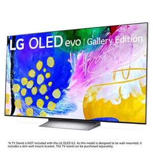 LG OLED Evo G2 Series 77” Alexa Built-in 4k Smart TV (3840 x 2160), 120Hz Refresh Rate, AI-Powered 4K, Dolby Cinema, WiSA Ready, Cloud Gaming (OLED77G2PUA, 2022)