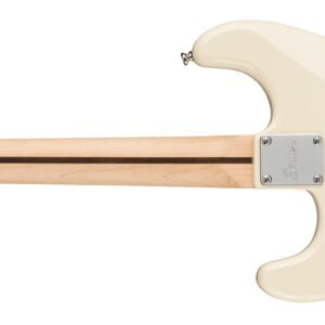 Fender Bullet Stratocaster HT Electric Guitar, Laurel Fingerboard, Black Pickguard - Olympic White