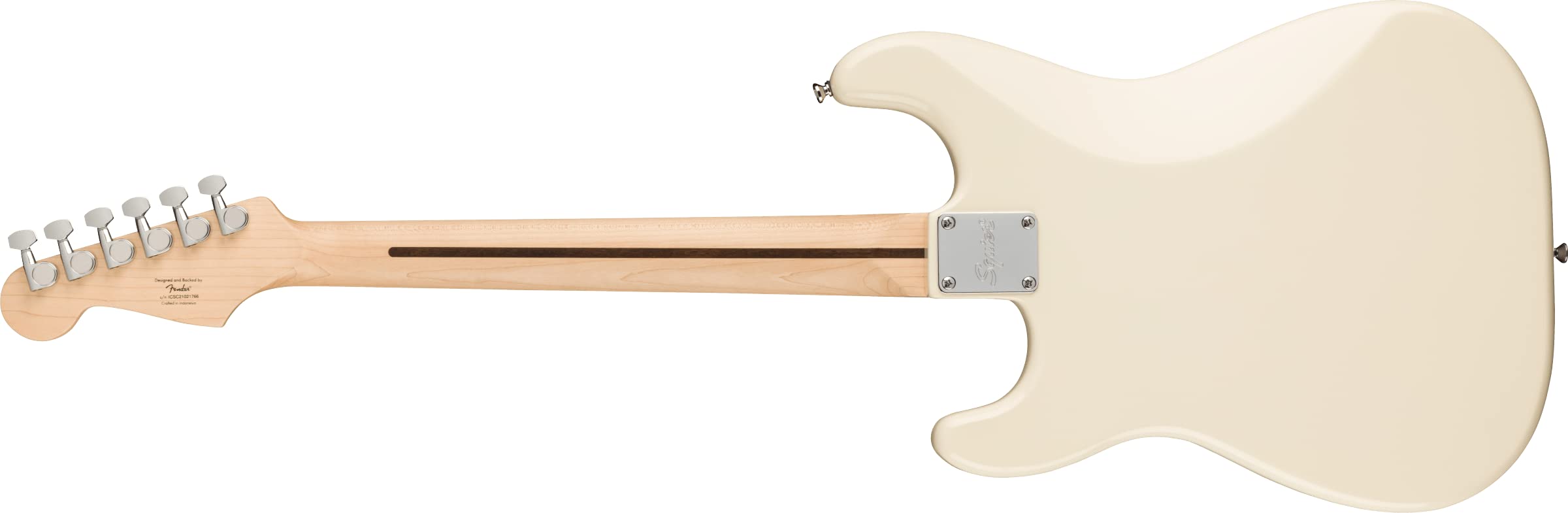 Fender Bullet Stratocaster HT Electric Guitar, Laurel Fingerboard, Black Pickguard - Olympic White