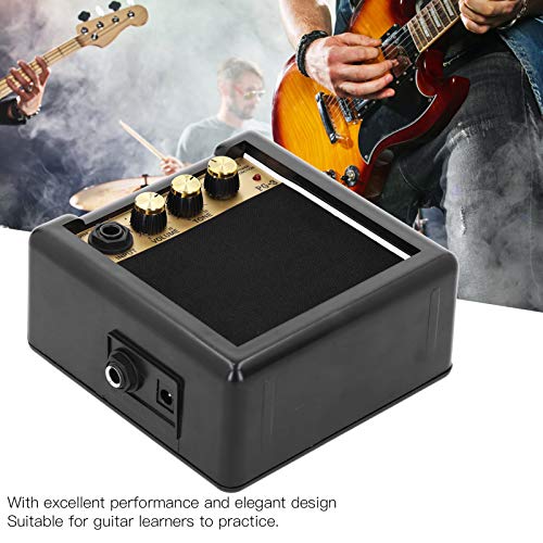 Naroote Guitar Amplifier Mini Amplifier Guitar Musical Instrument Amplifiers Musical Instrument Accessories,Gold Black Mini Guitar Amplifier,Compact Music Practice Beginner Kids for Music Enthusiast