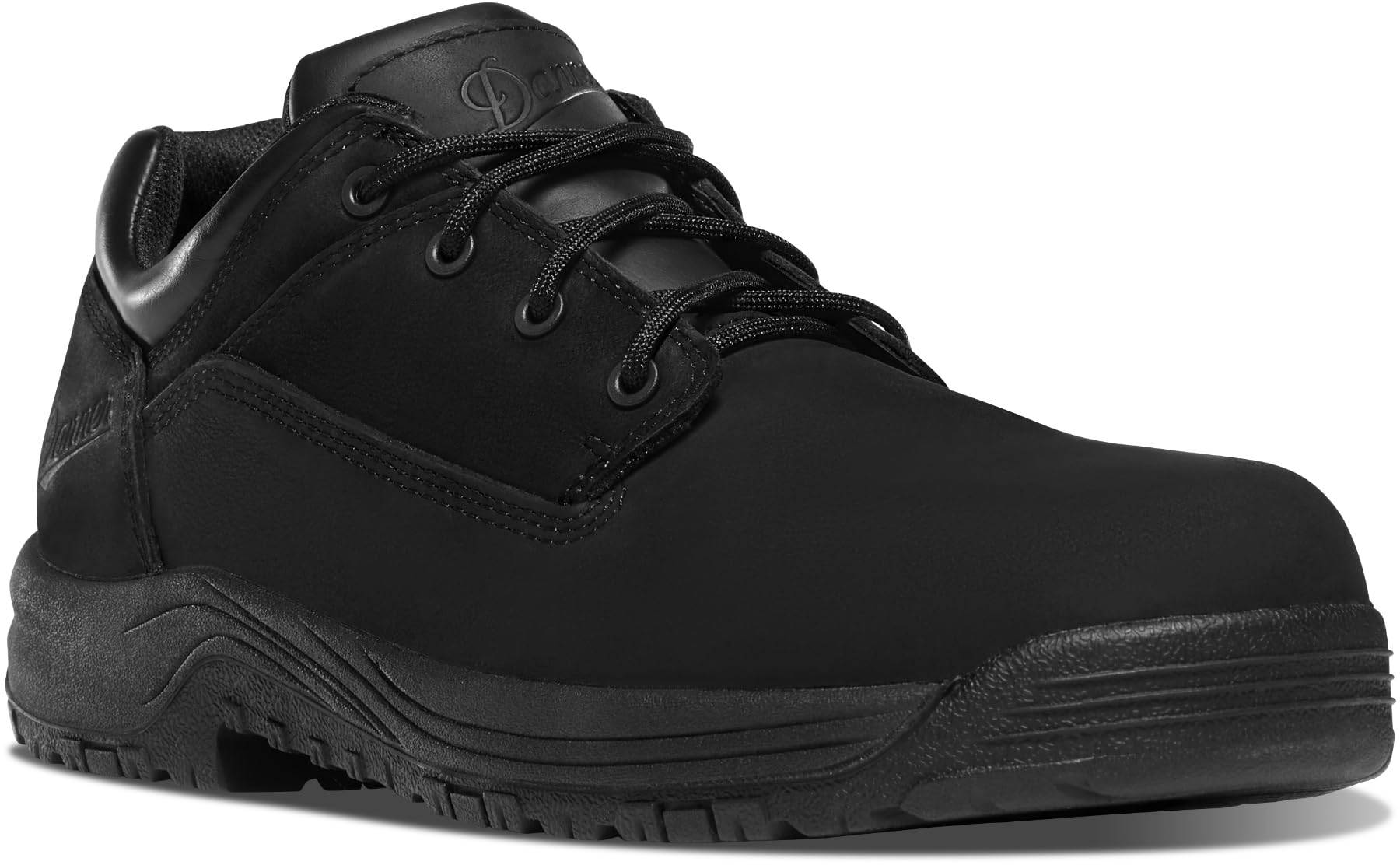 Danner 3" Caliper Aluminum Toe Work Boots for Men - Low-Top Full-Grain Leather Upper with Safety Toe, Comfort Cushioning, and Traction Heel Outsole, Black Hot - 12 EE