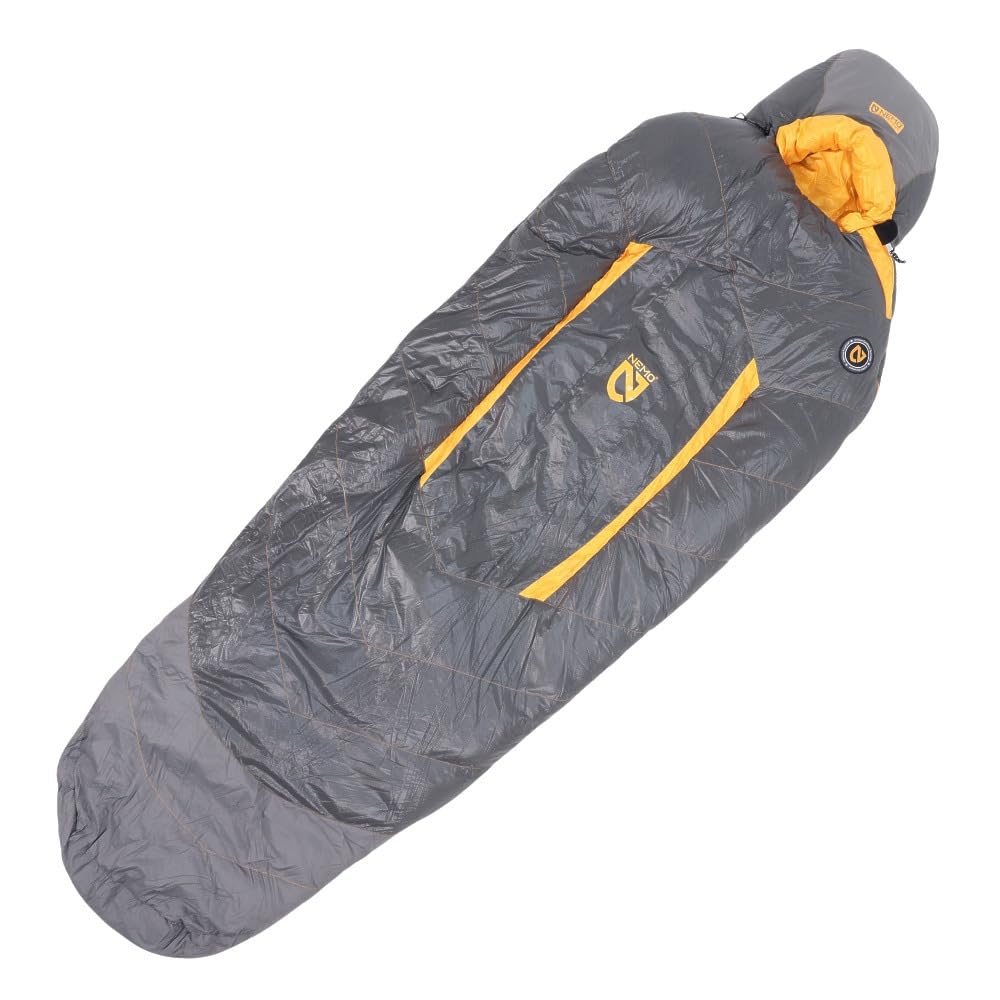 NEMO Sonic Down Mummy Sleeping Bag - Regular - Goodnight Gray/Torch