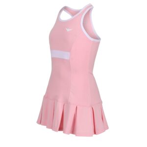 Bace Girls Tennis Dresses, Pink Pleated Tennis Dress, Pink Golf Dress, White Tennis Dresses, White Pleated Tennis Dress, Girls Golf Dress (7-8 Years, Pink)