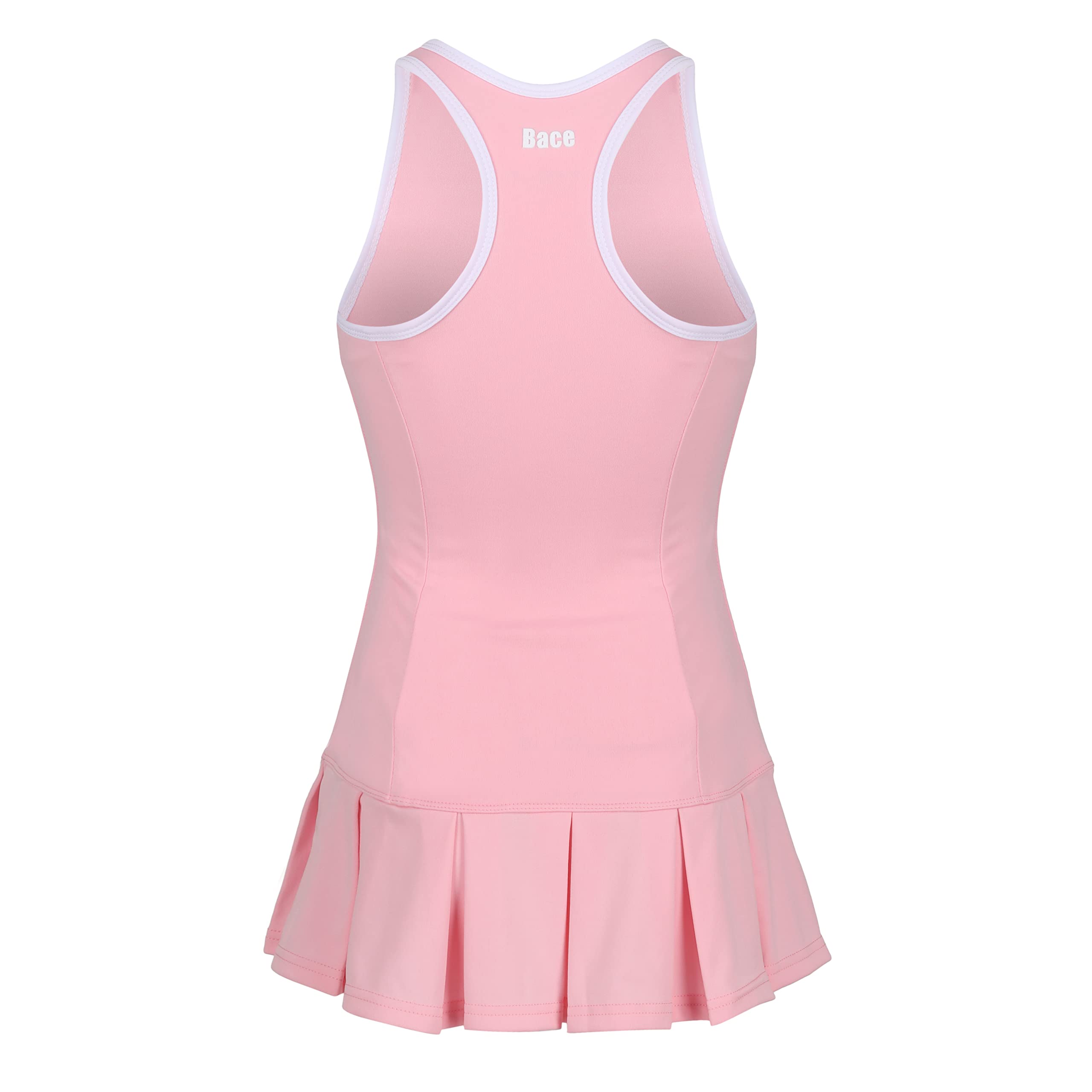 Bace Girls Tennis Dresses, Pink Pleated Tennis Dress, Pink Golf Dress, White Tennis Dresses, White Pleated Tennis Dress, Girls Golf Dress (7-8 Years, Pink)