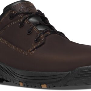 Danner 3" Caliper Aluminum Toe Work Boots for Men - Low-Top Full-Grain Leather Upper with Safety Toe, Comfort Cushioning, and Traction Heel Outsole, Brown Hot - 12 EE