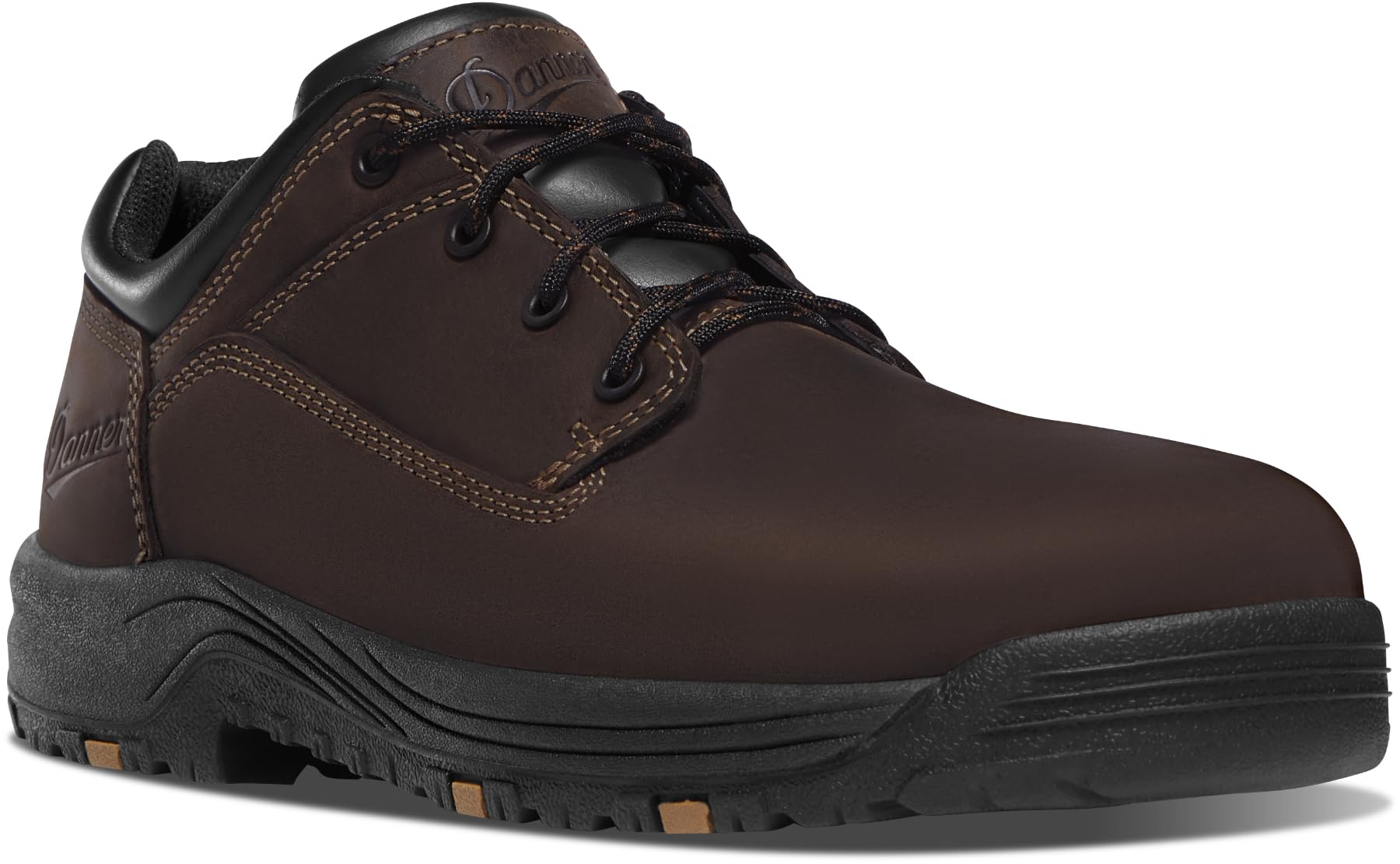 Danner 3" Caliper Aluminum Toe Work Boots for Men - Low-Top Full-Grain Leather Upper with Safety Toe, Comfort Cushioning, and Traction Heel Outsole, Brown Hot - 12 EE