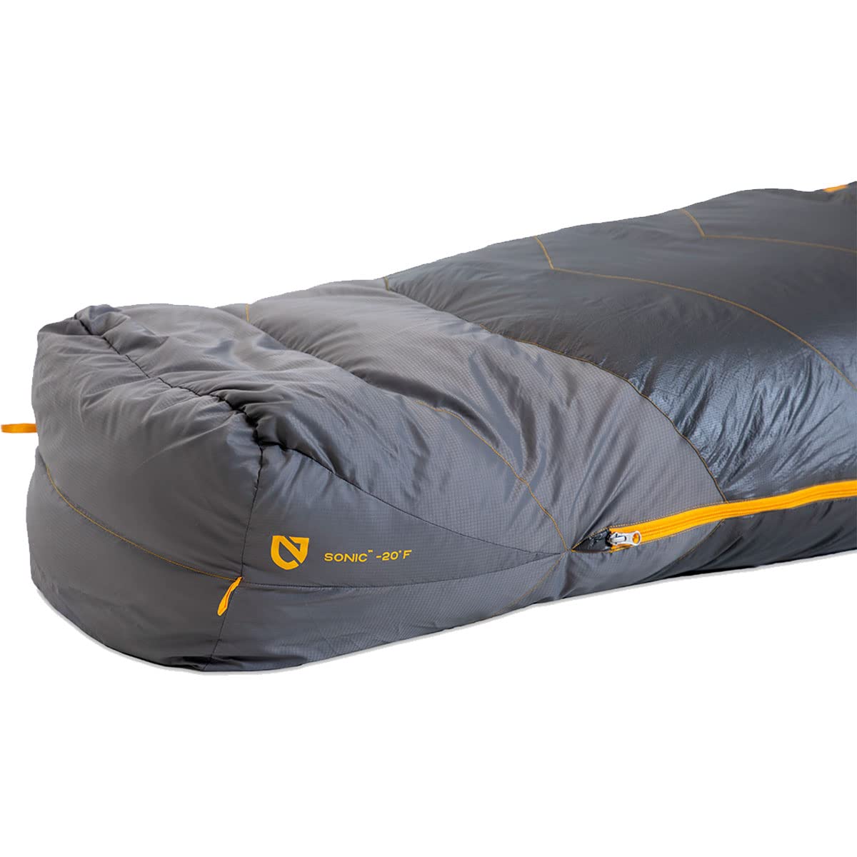 NEMO Sonic Down Mummy Sleeping Bag - Long - Goodnight Gray/Torch