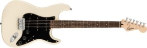 fender bullet stratocaster ht electric guitar, laurel fingerboard, black pickguard - olympic white