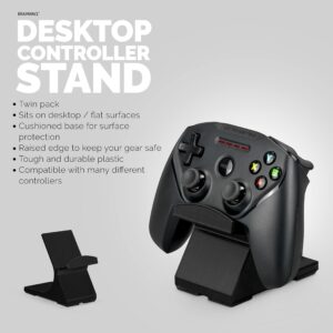 BRAINWAVZ Game Controller Desktop Holder Stand (2 Pack) - Universal Design for Xbox ONE, PS5, PS4, PC, Steelseries, Steam & More, Reduce Clutter UGDS-05