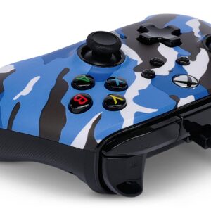 PowerA Enhanced Wired Controller for Xbox Series X|S - Blue Camo, Officially Licensed for Xbox