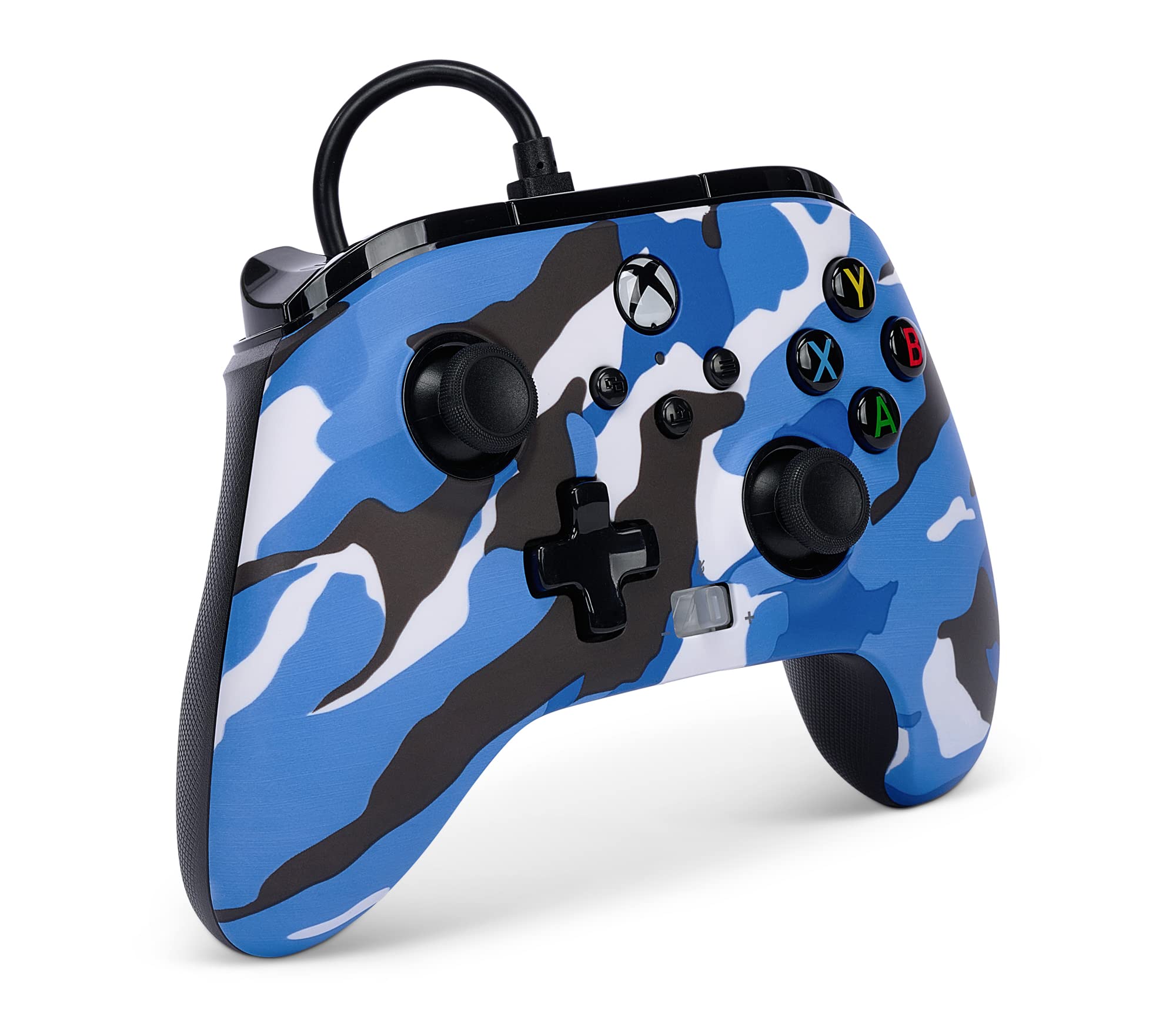 PowerA Enhanced Wired Controller for Xbox Series X|S - Blue Camo, Officially Licensed for Xbox