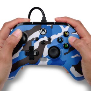 PowerA Enhanced Wired Controller for Xbox Series X|S - Blue Camo, Officially Licensed for Xbox