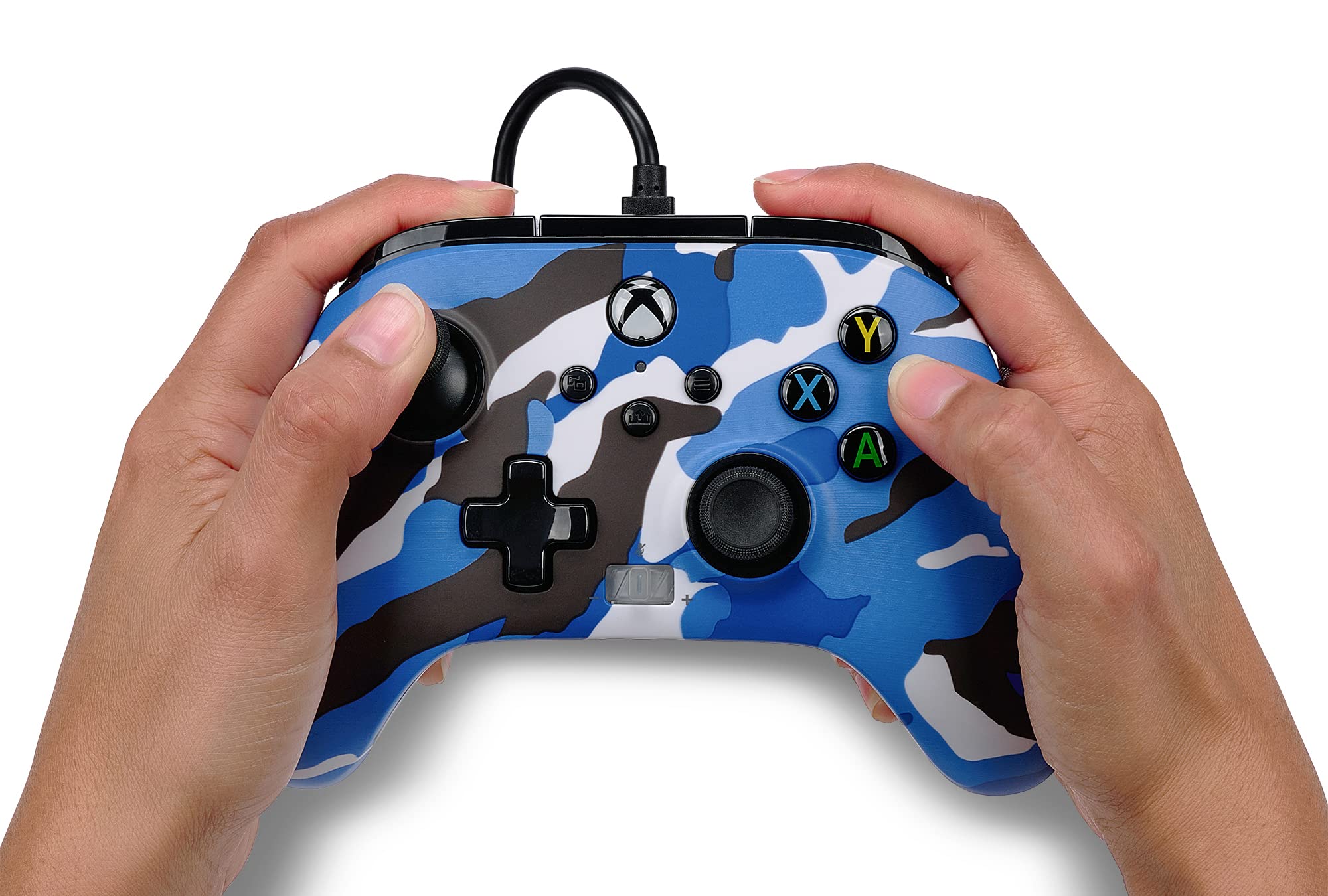 PowerA Enhanced Wired Controller for Xbox Series X|S - Blue Camo, Officially Licensed for Xbox