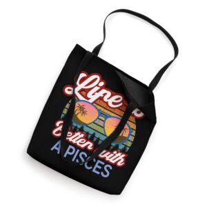 Life is Better With a Pisces! Funny Pisces Horoscope Design Tote Bag